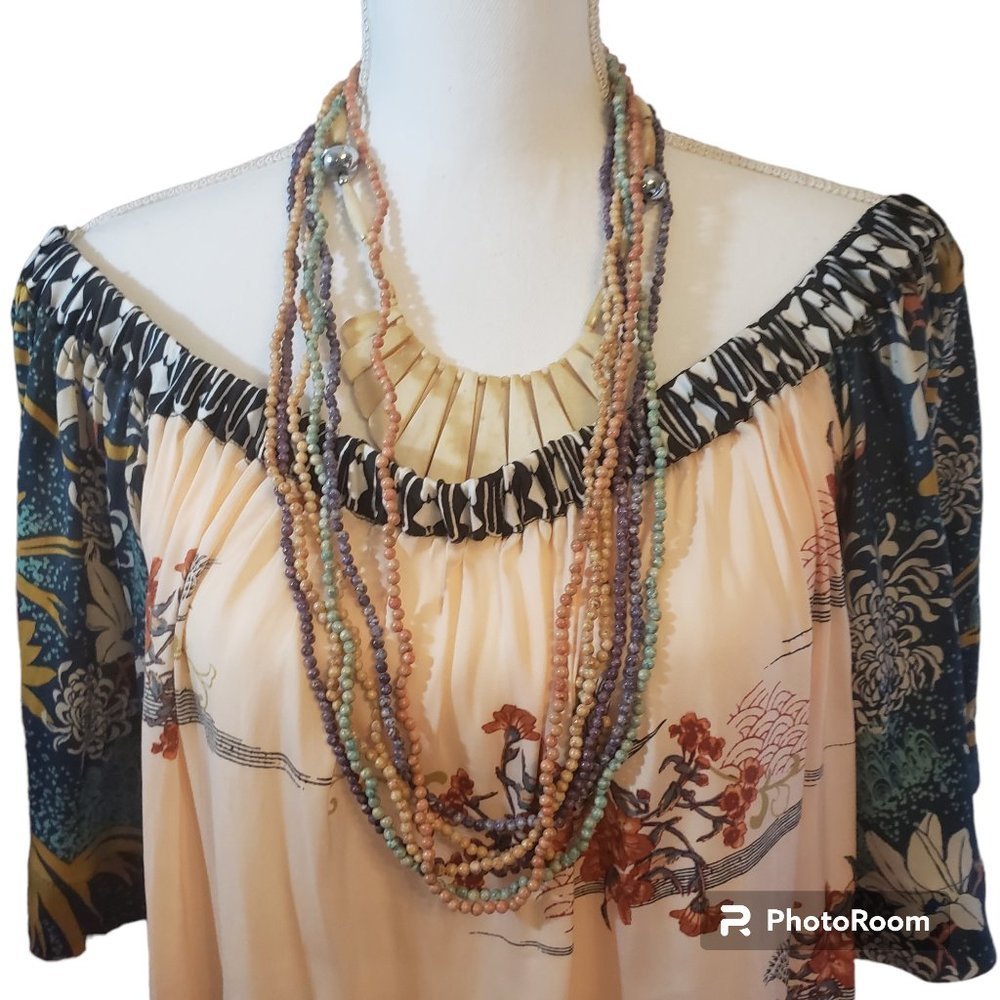 Stone Beaded Necklaces (16in )